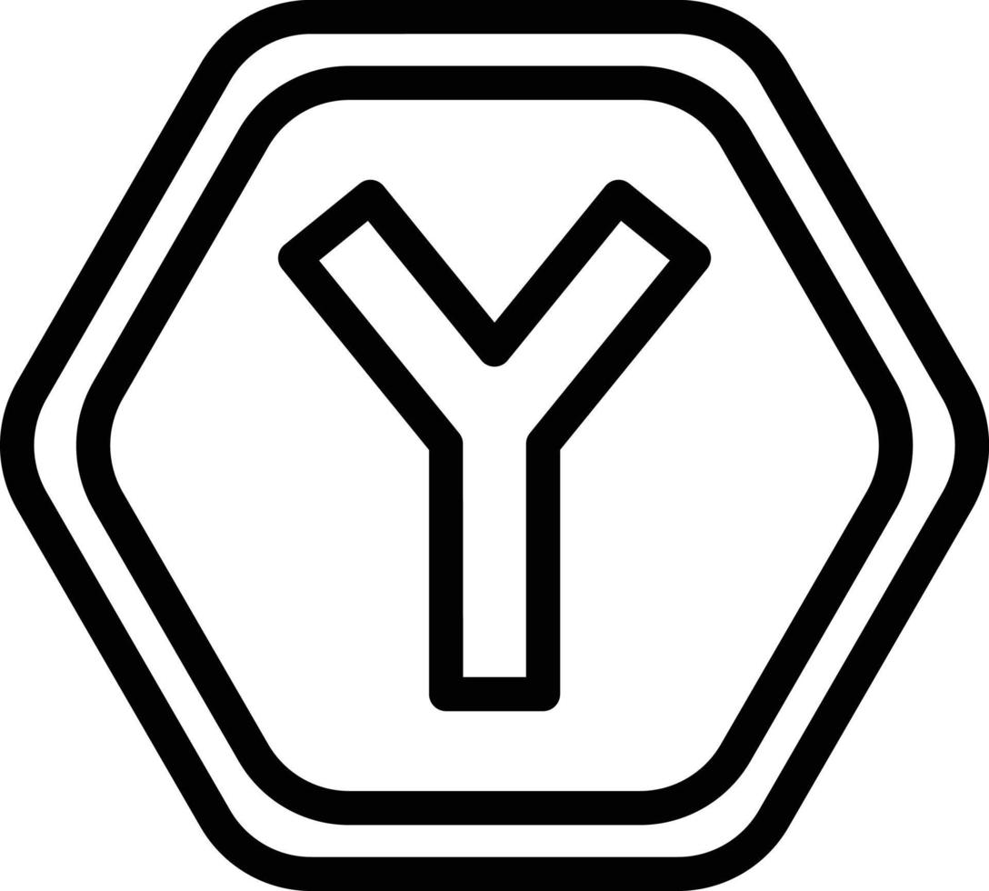 Vector Design Y Intersection Icon Style