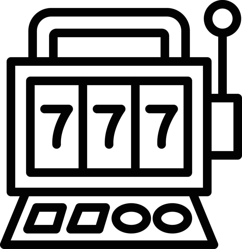 Slot Machine Vector Icon Style