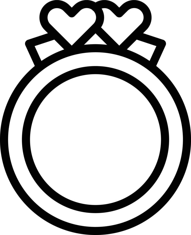 Boda anillos vector icono estilo