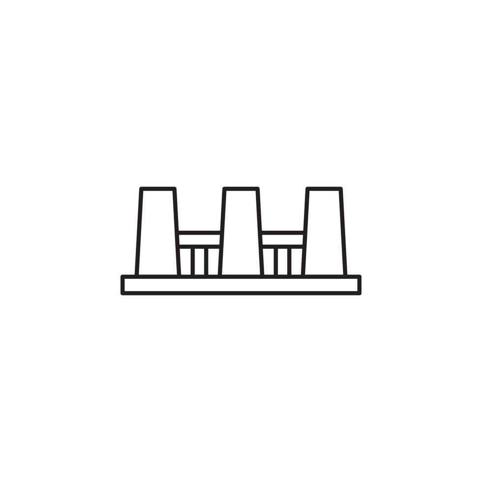 factory building vector for Icon Website, UI Essential, Symbol, Presentation