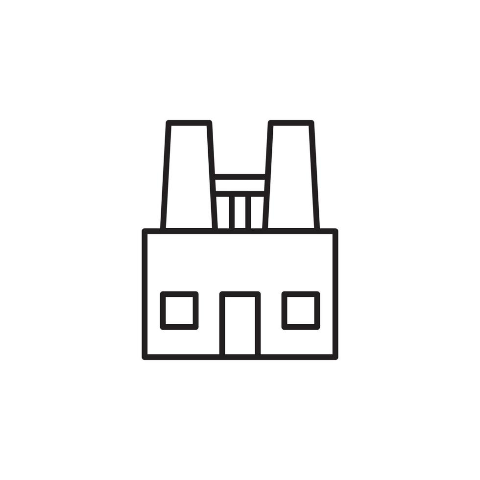 factory building vector for Icon Website, UI Essential, Symbol, Presentation