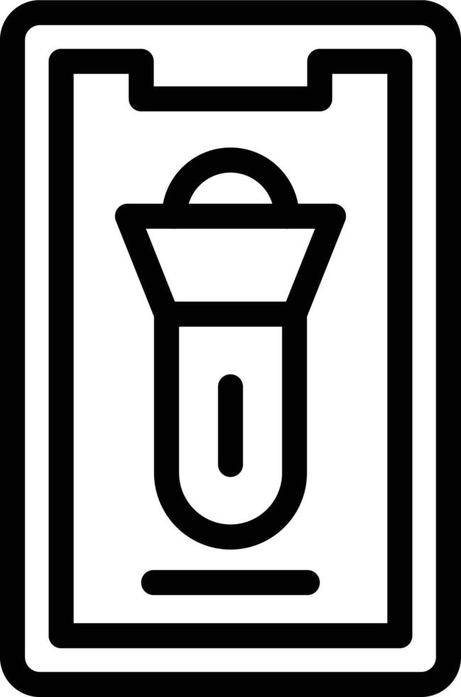 Vector Design Mobile Torch Icon Style