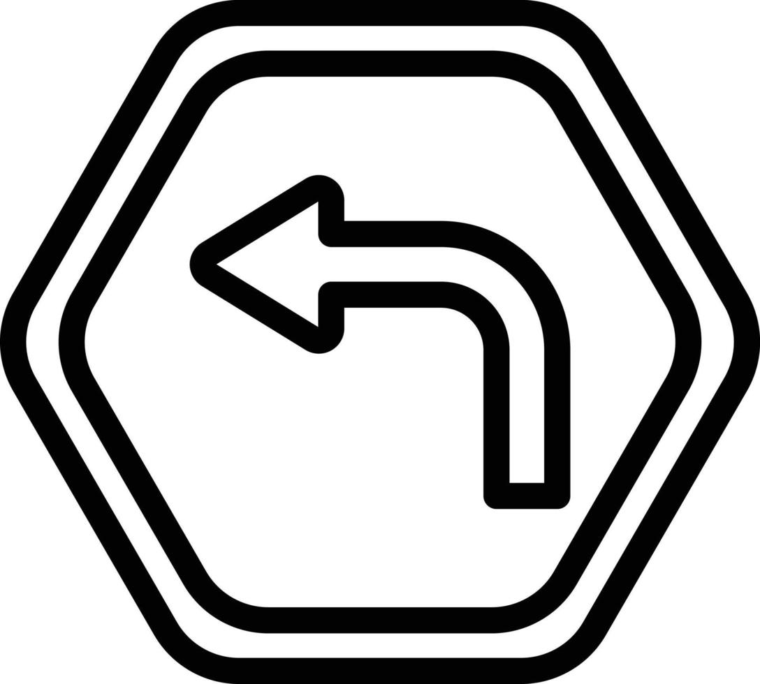 Vector Design Turn Left Icon Style