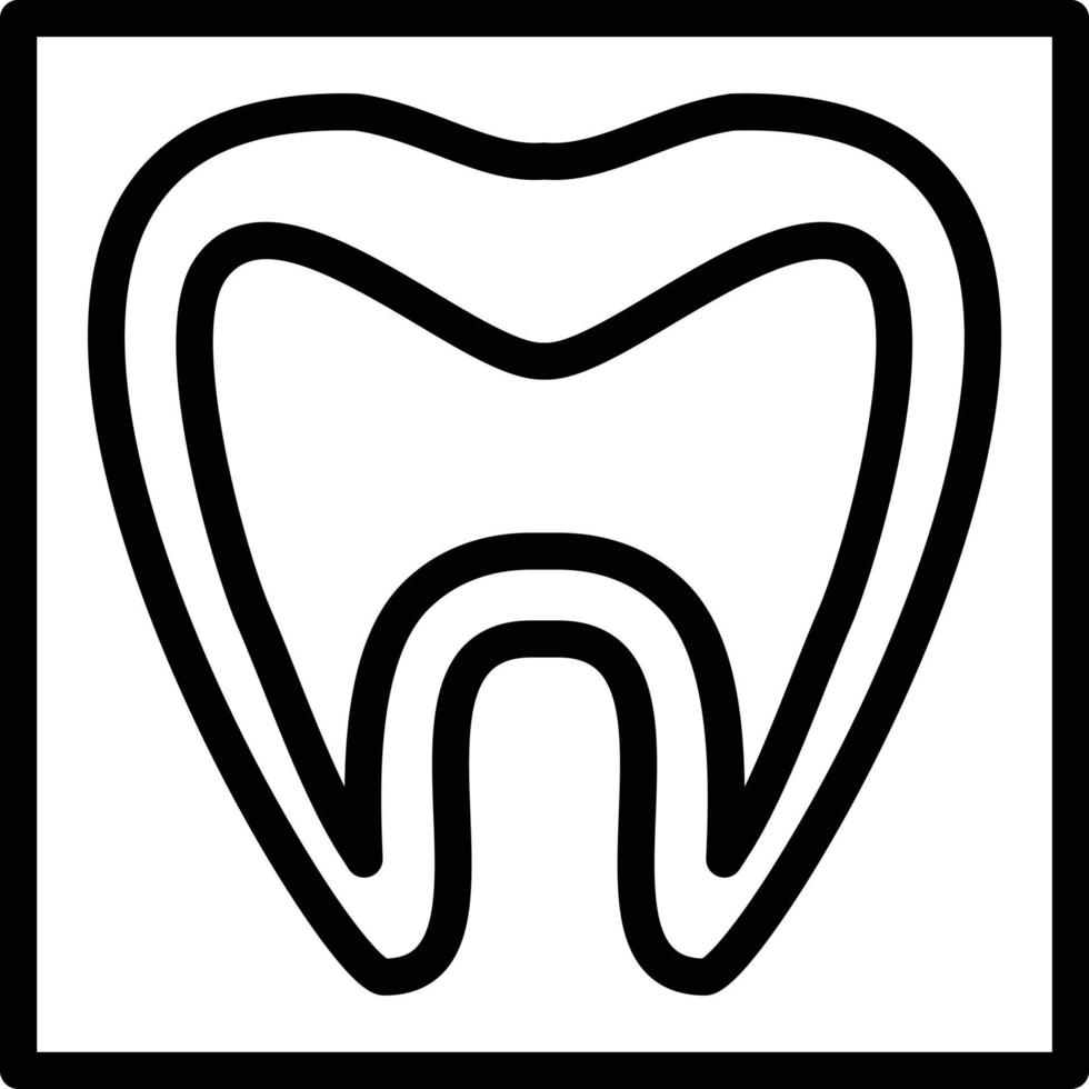 Tooth Xray Vector Icon Style