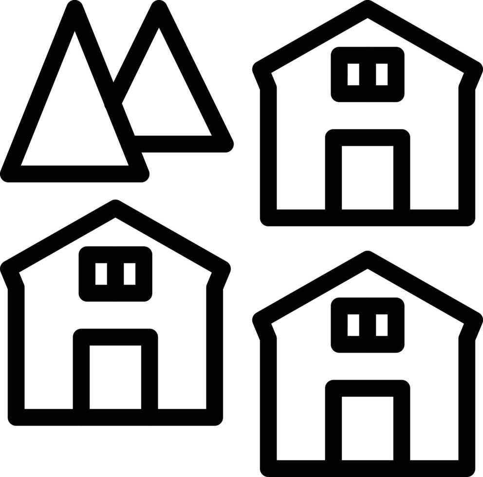 Village Vector Icon Style