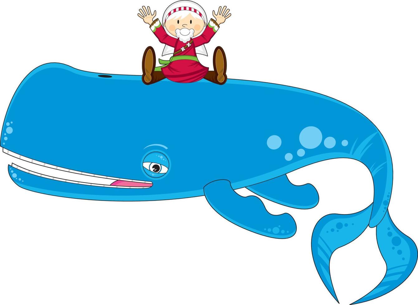 Jonah and the Whale - Biblical Illustration vector