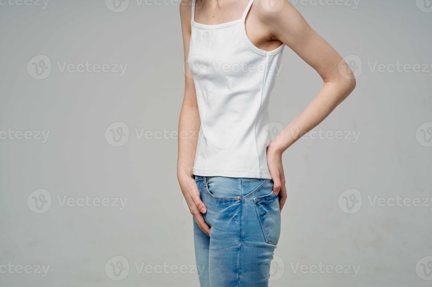 woman menstruation health problems gynecology isolated background photo