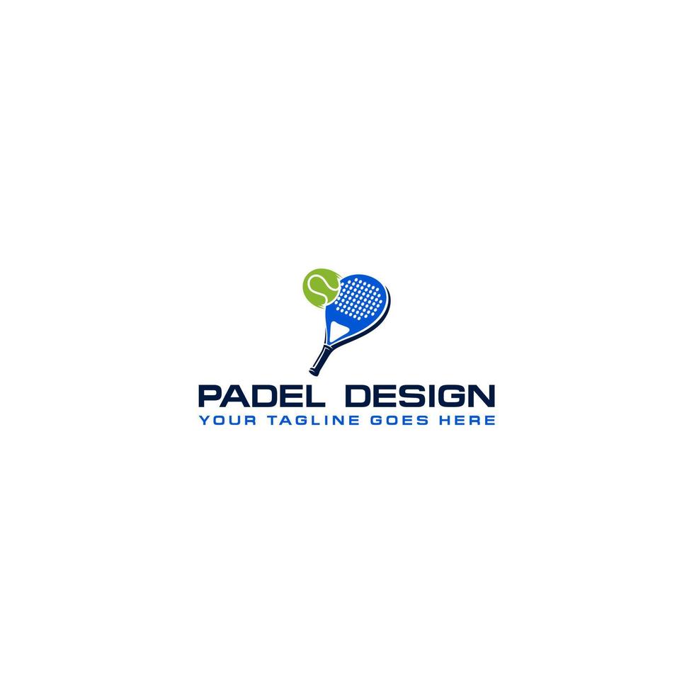 Padel logo in modern minimalist style vector
