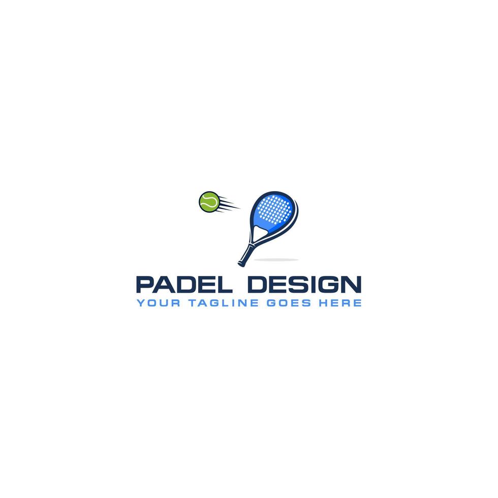 Padel logo in modern minimalist style vector