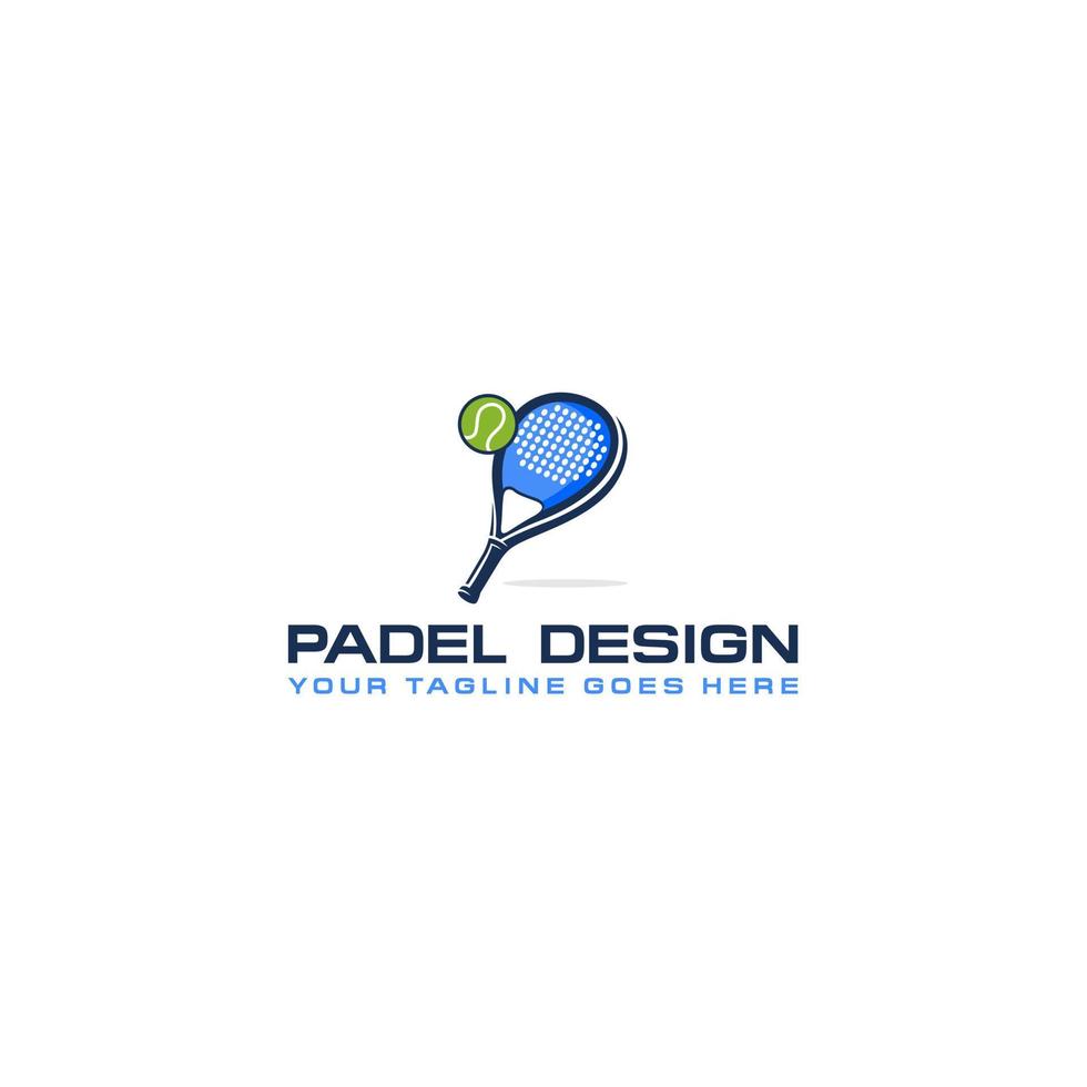 Padel logo in modern minimalist style vector