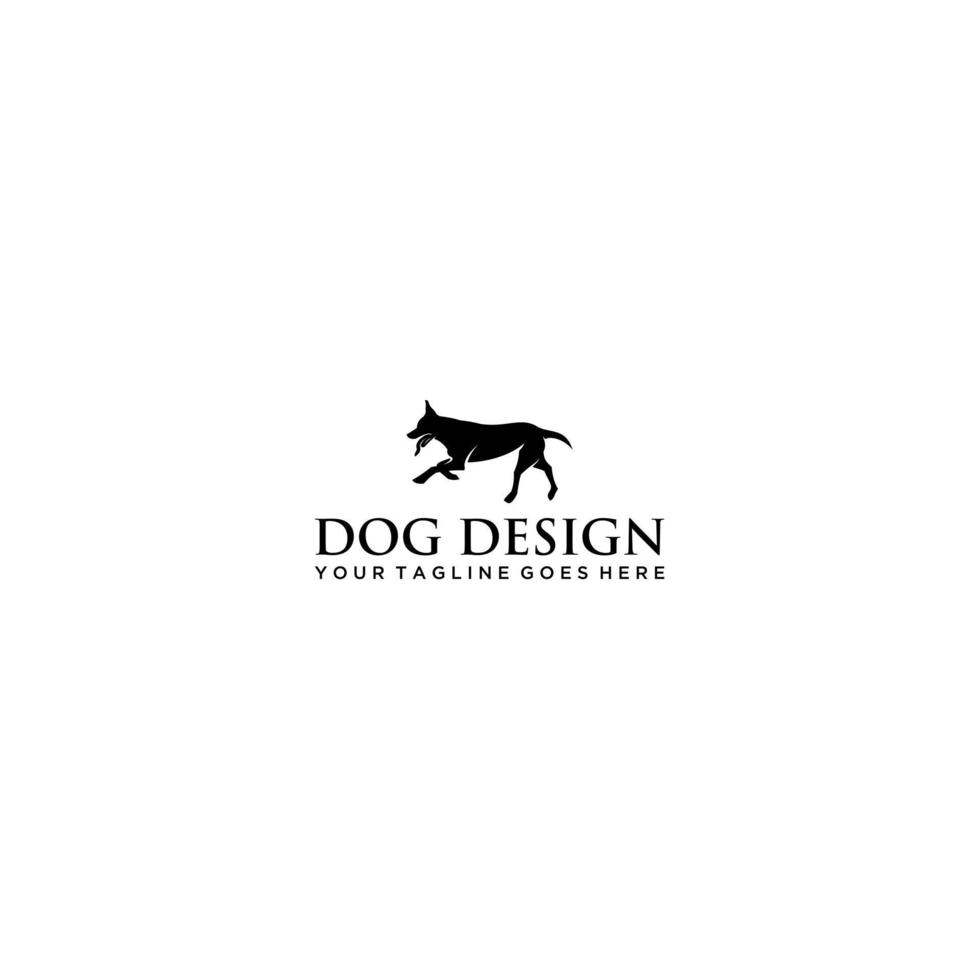 Dog logo design template . vector