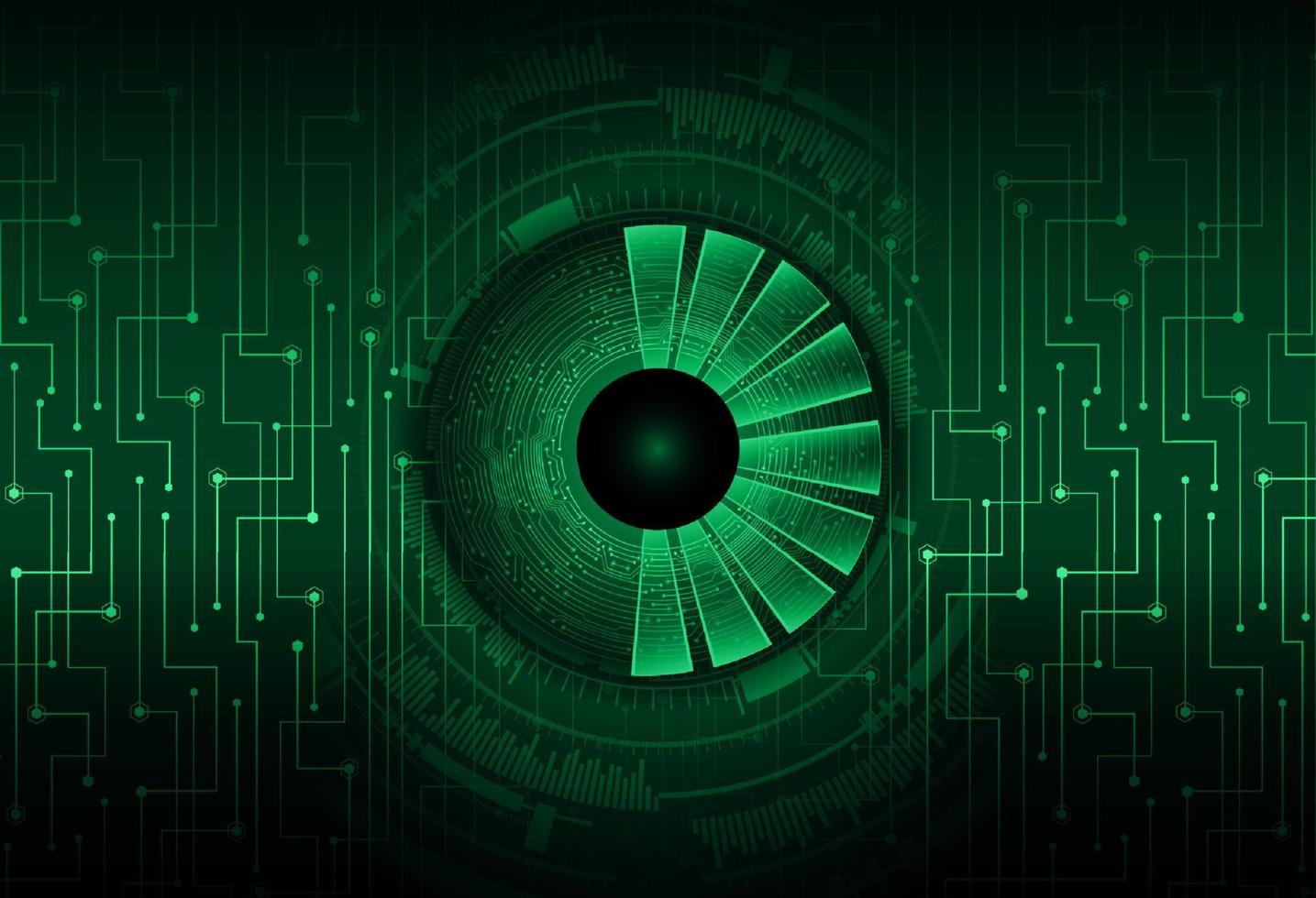 Modern Cybersecurity Eye on Technology Background vector