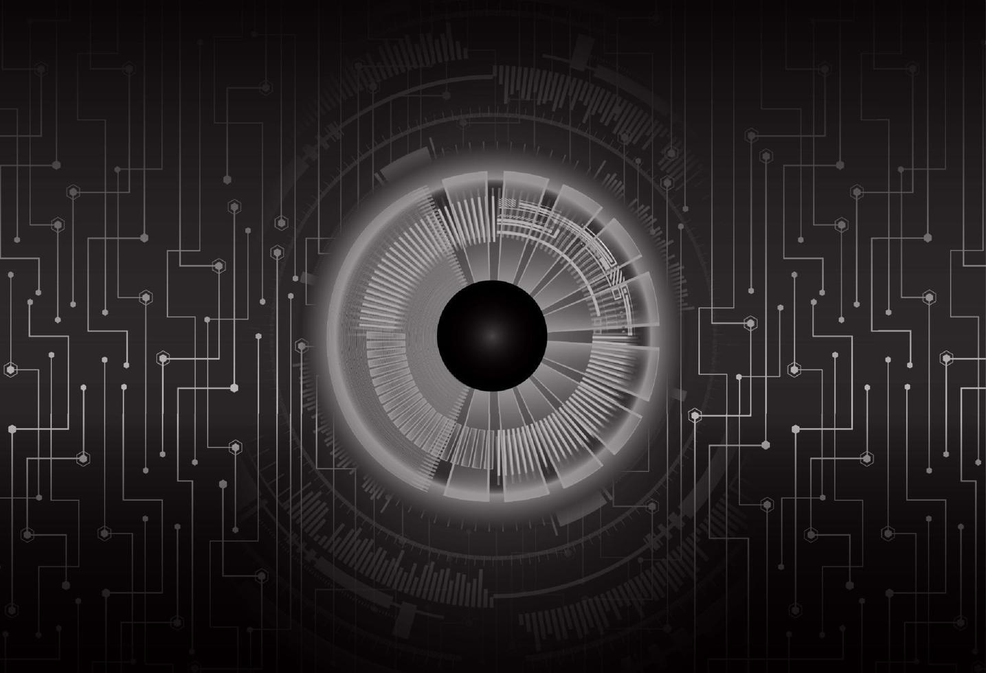 Modern Cybersecurity Eye on Technology Background vector