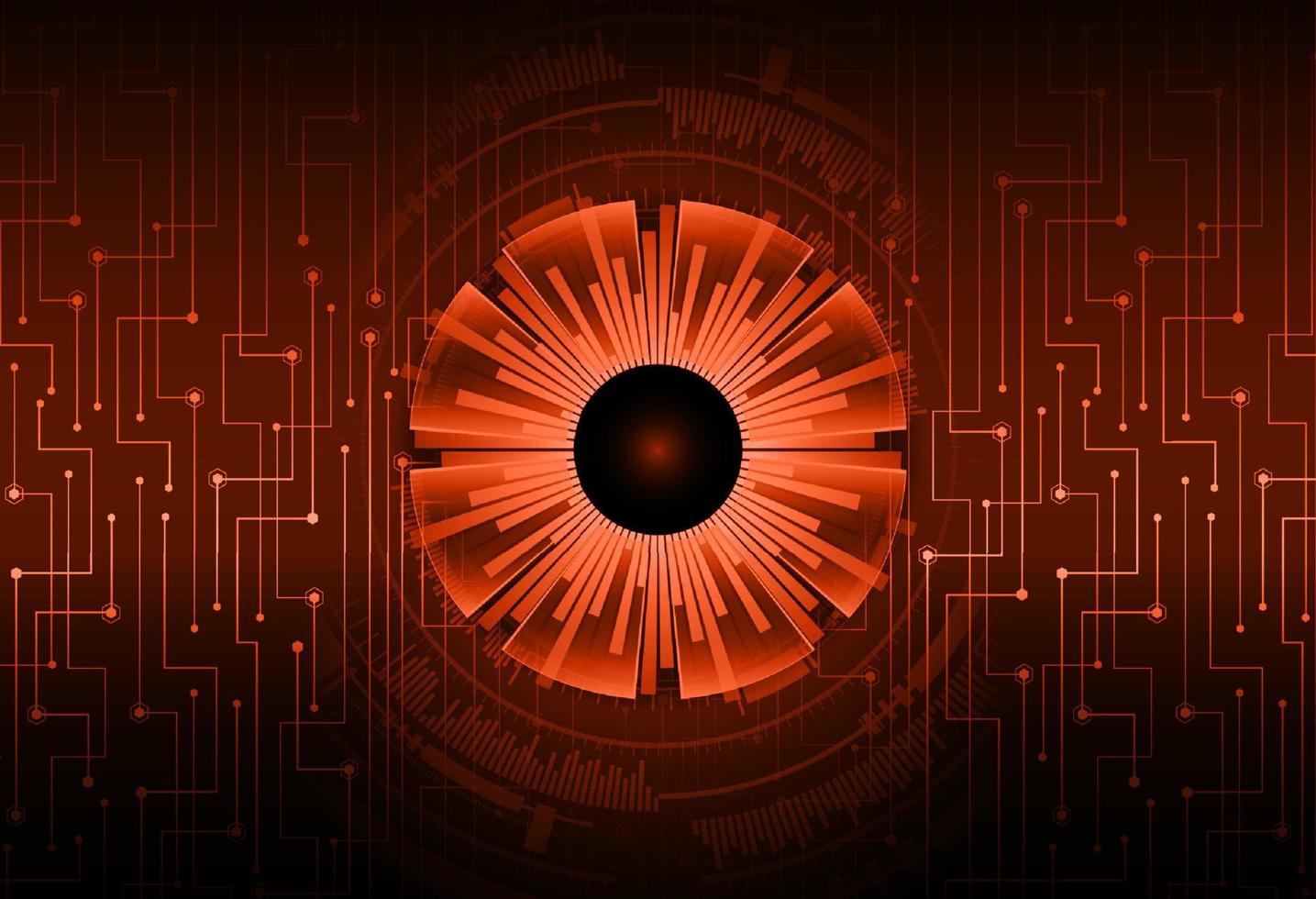 Modern Cybersecurity Eye on Technology Background vector