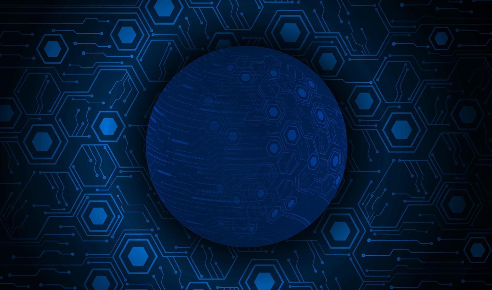 Modern Holographic Globe on Technology Background vector