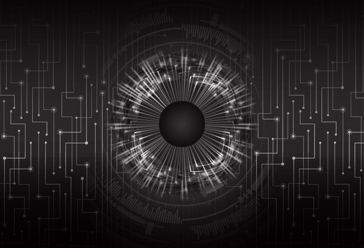 Modern Cybersecurity Eye on Technology Background vector