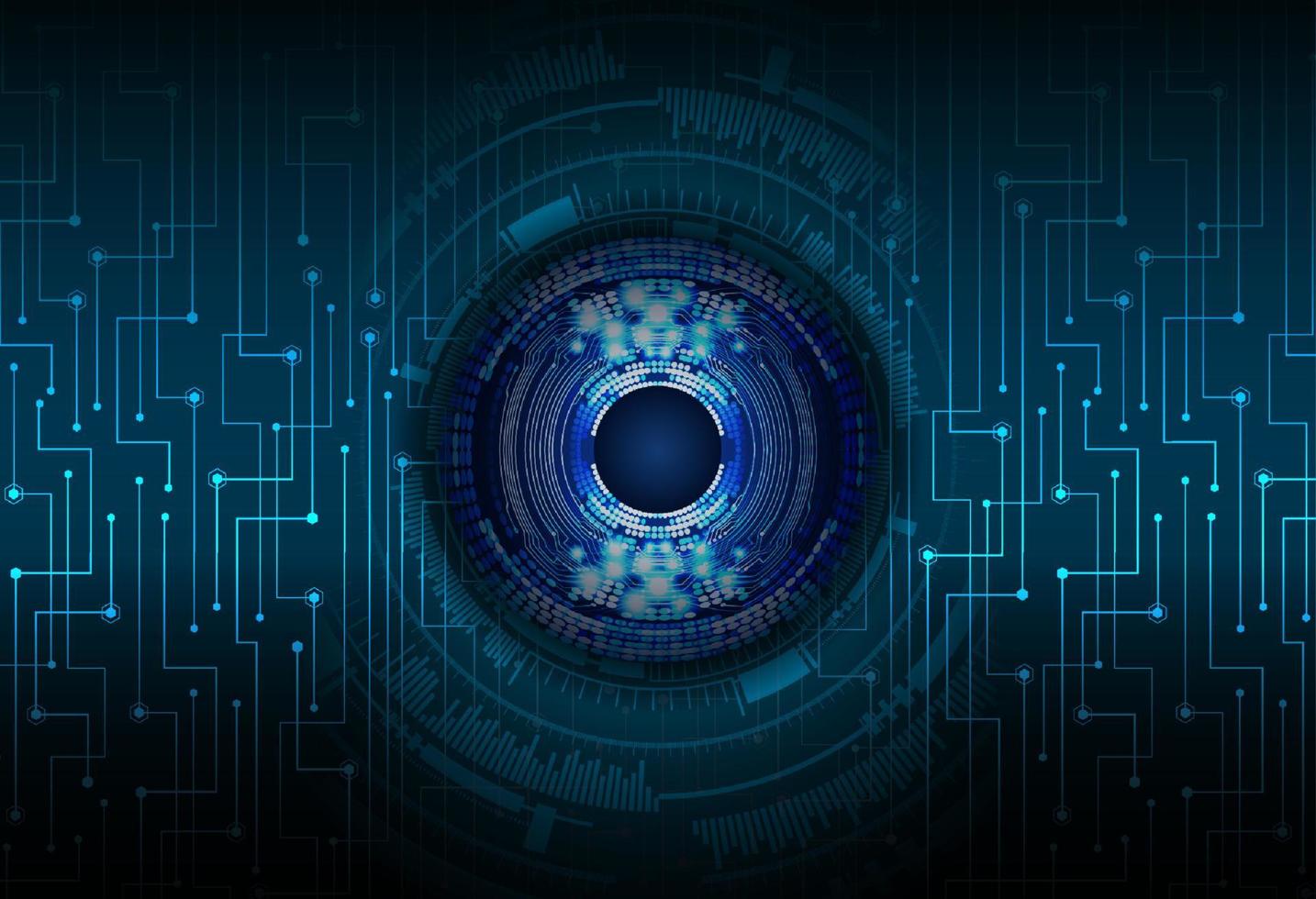 Modern Cybersecurity Eye on Technology Background vector