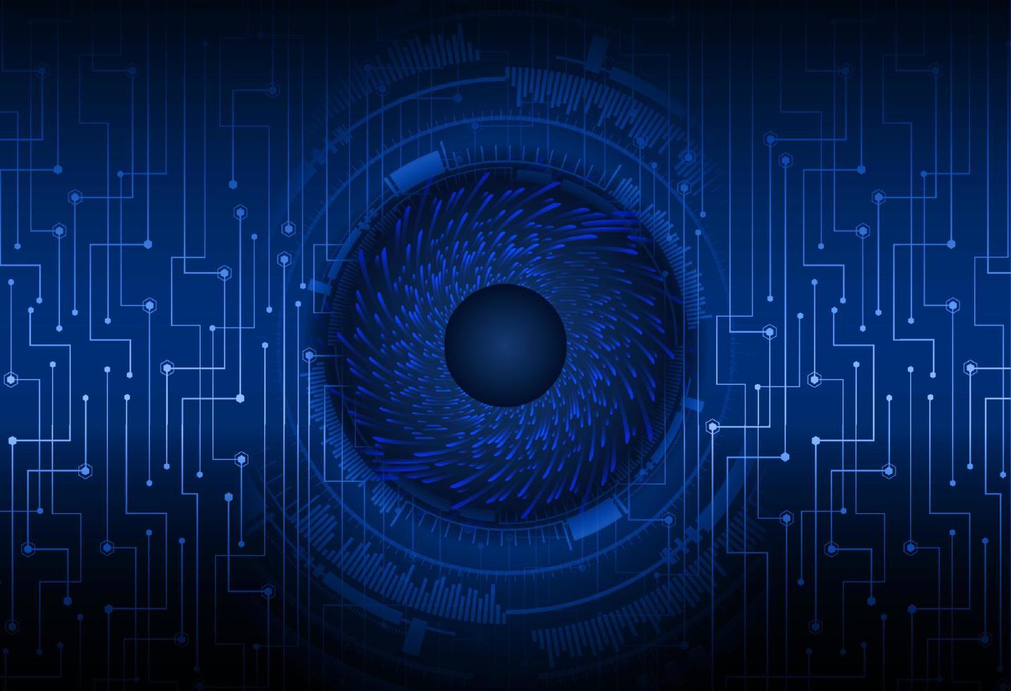 Modern Cybersecurity Eye on Technology Background vector