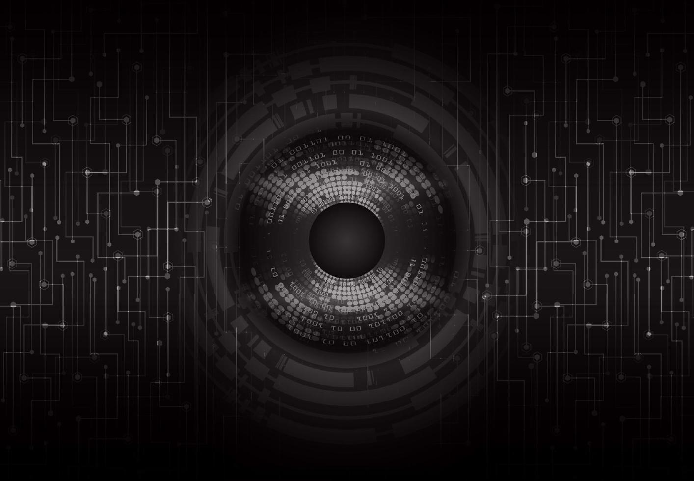 Modern Cybersecurity Eye on Technology Background vector