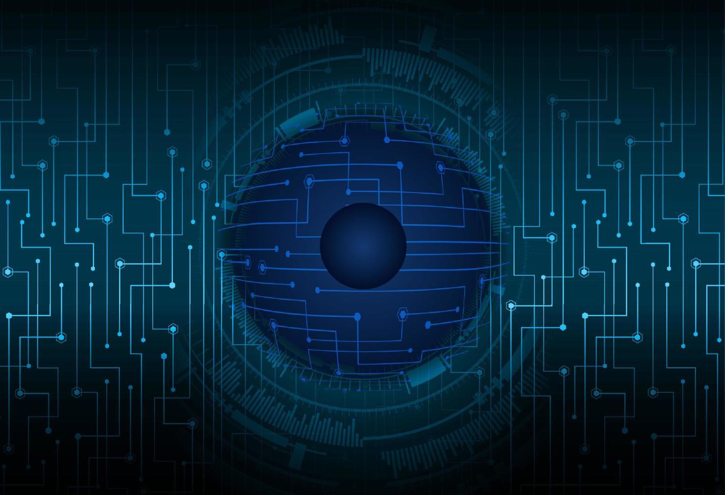 Modern Cybersecurity Eye on Technology Background vector