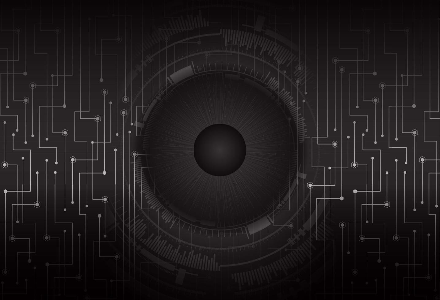 Modern Cybersecurity Eye on Technology Background vector