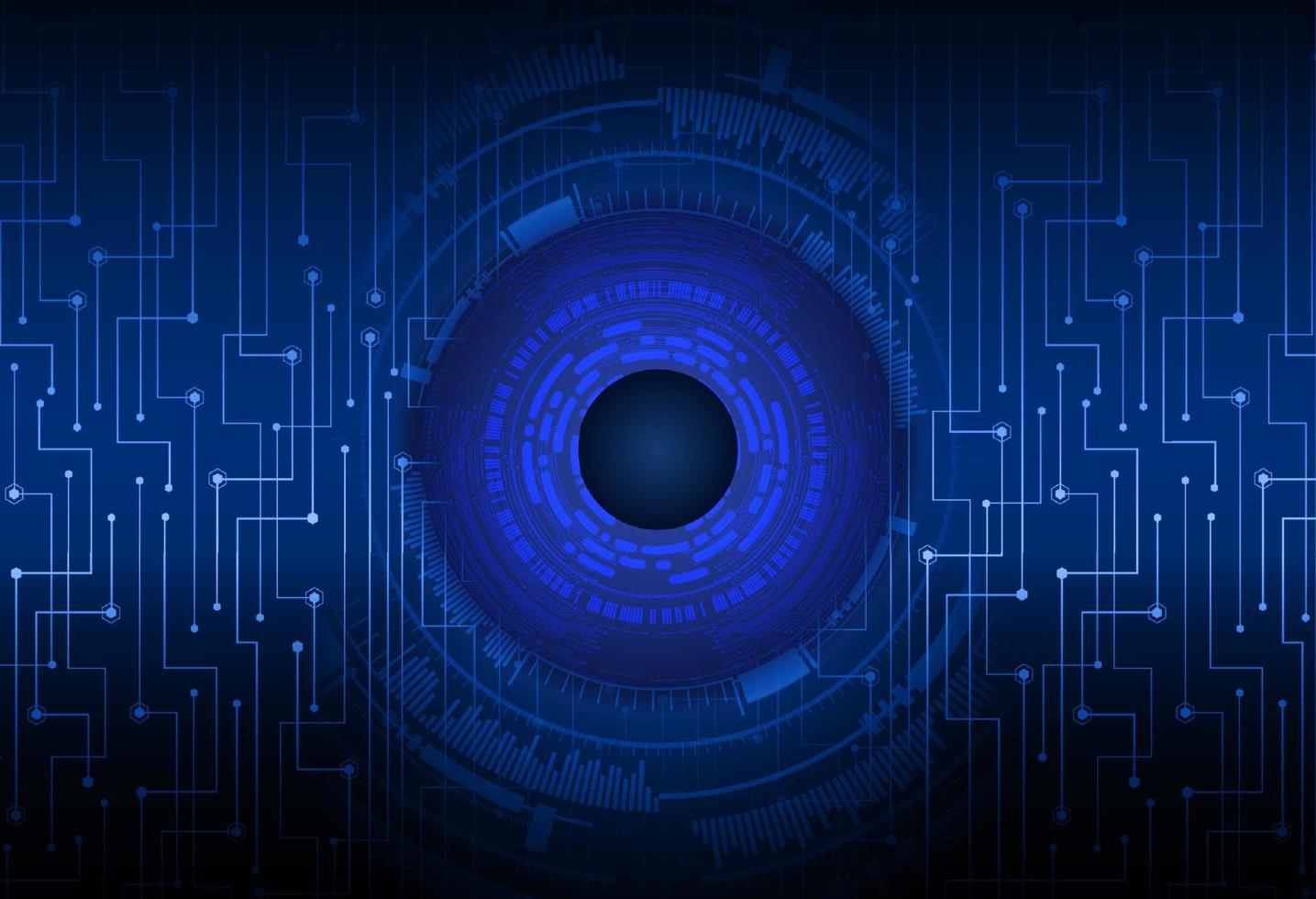 Modern Cybersecurity Eye on Technology Background vector