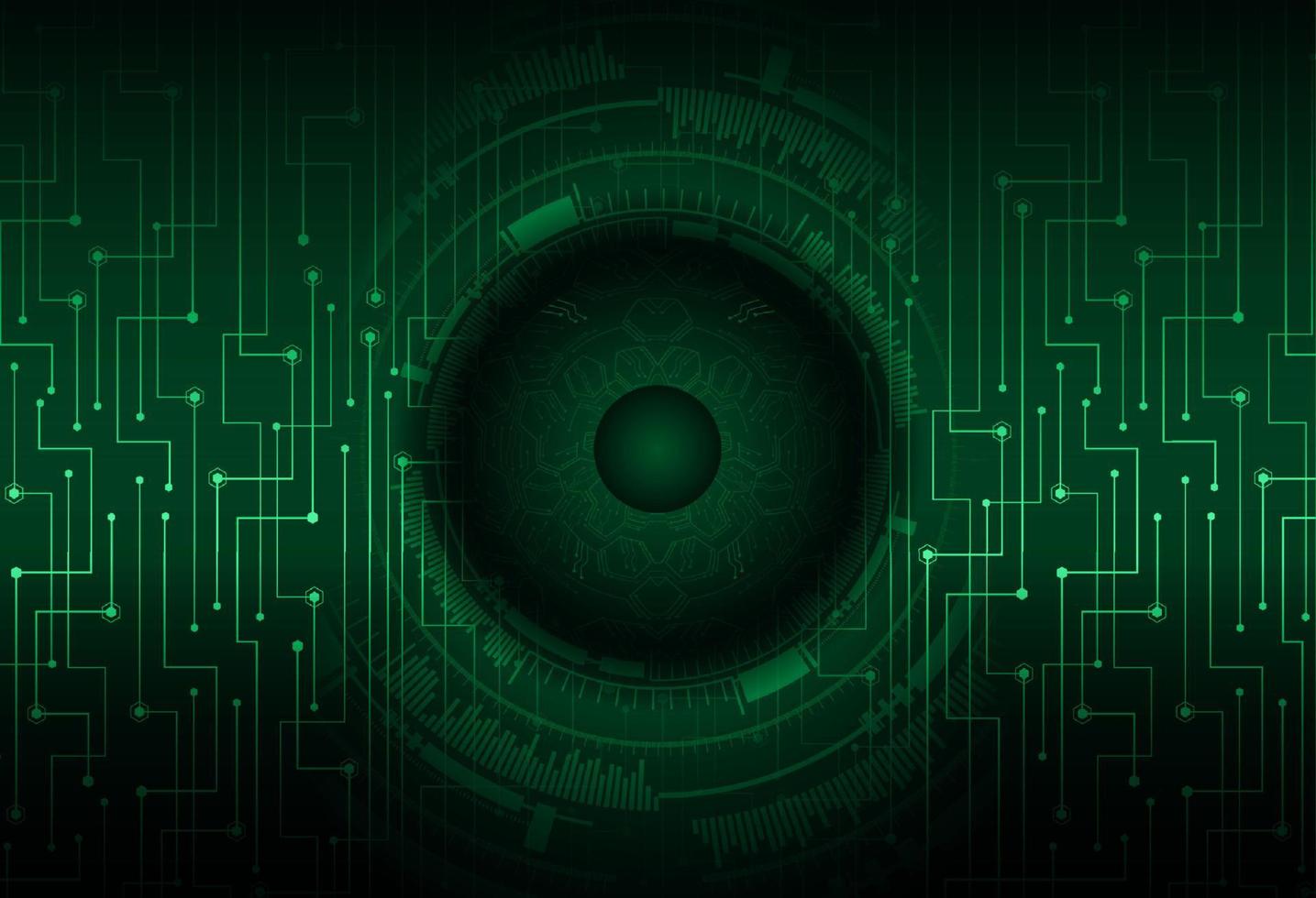 Modern Cybersecurity Eye on Technology Background vector