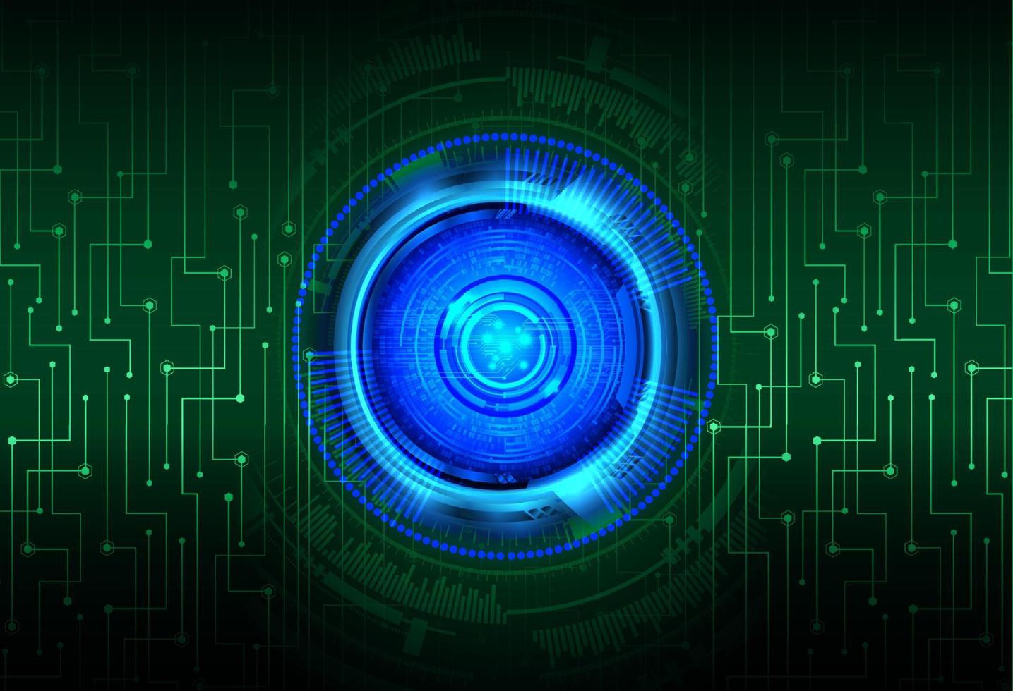 Modern Cybersecurity Eye on Technology Background vector