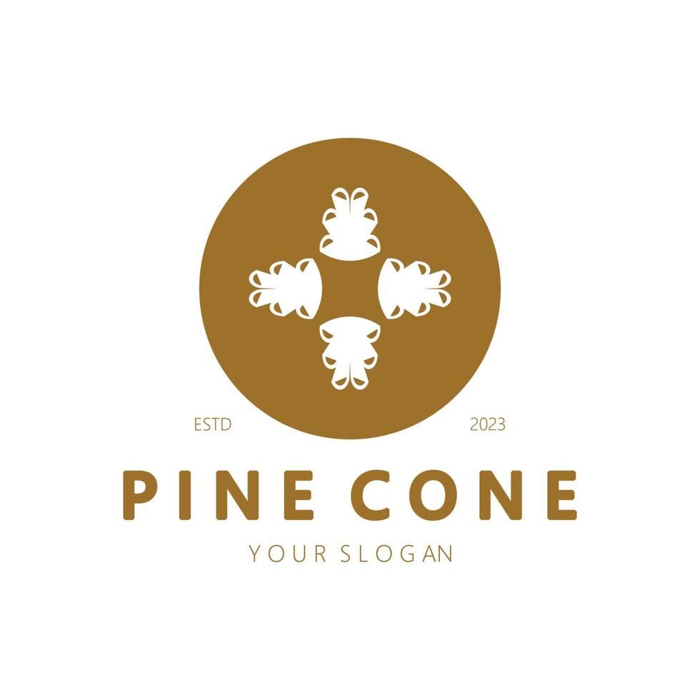 abstract simple pinecone logo design,for business,badge,emblem,pine plantation,pine wood industry,yoga,spa,vector vector