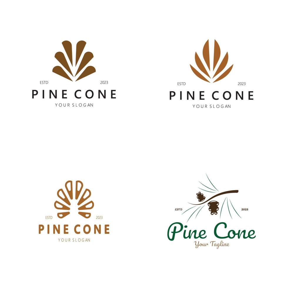 abstract simple pinecone logo design,for business,badge,emblem,pine plantation,pine wood industry,yoga,spa,vector vector