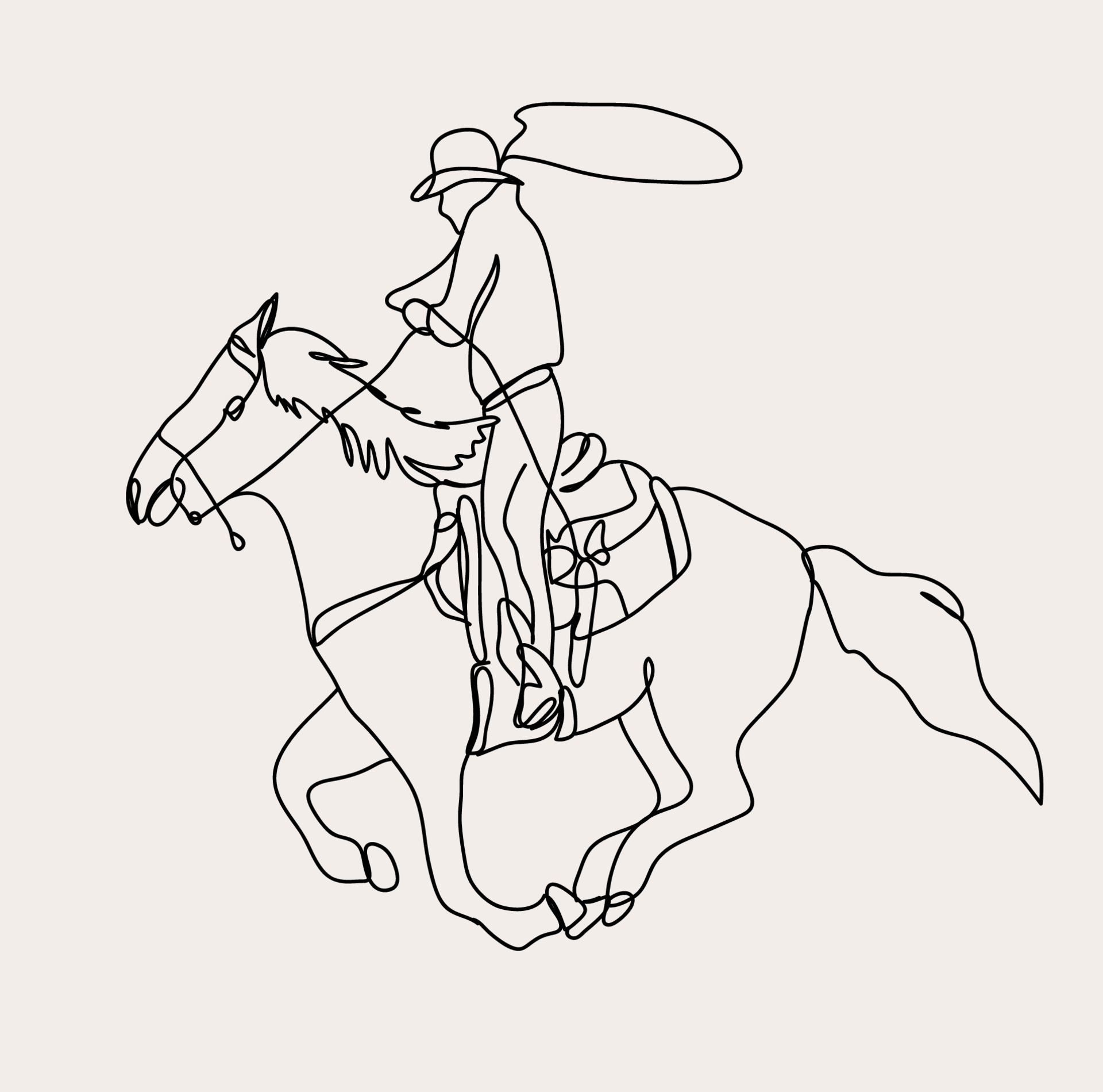 Pencil Sketch Of Horse Riding, HD Png Download , Transparent Png Image -  PNGitem