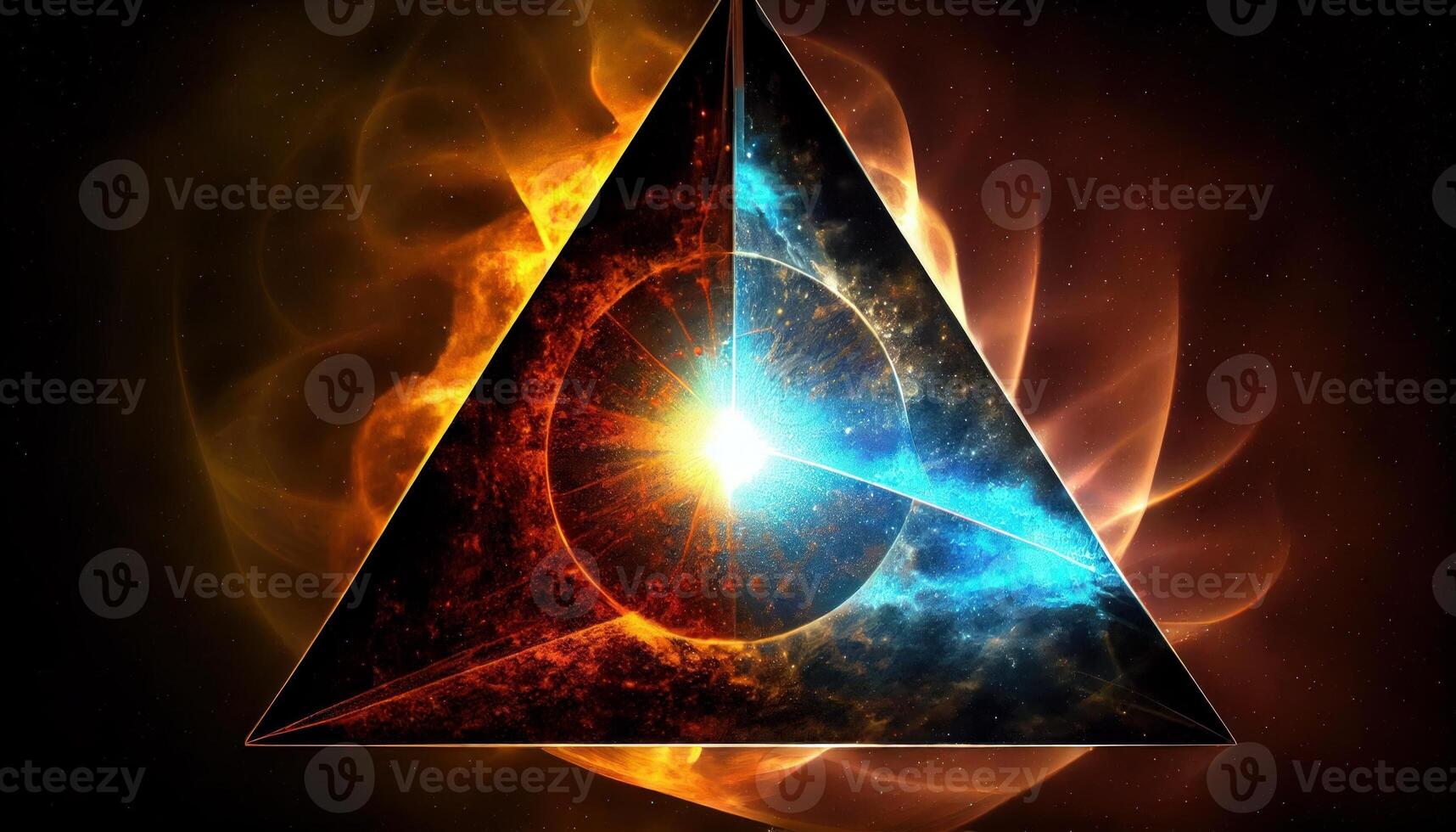 triangle in front of neutron star beautiful universe photo