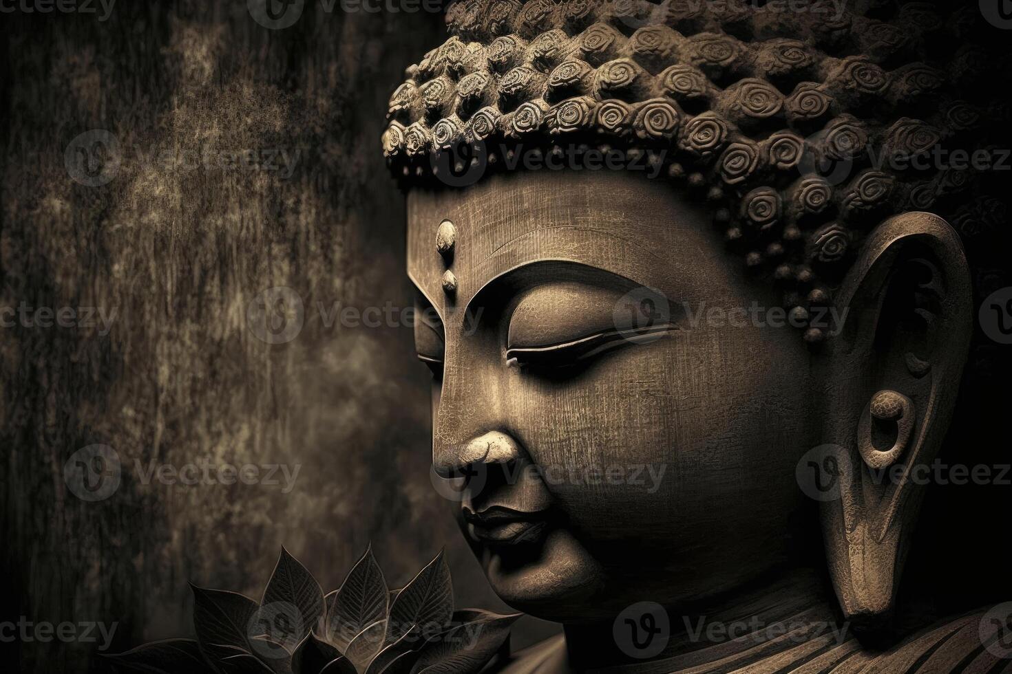 buddha statue face close up image photo