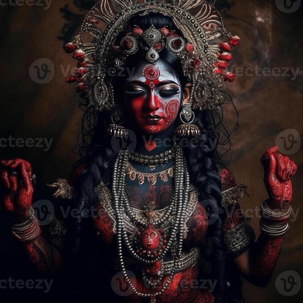 Kali Maa full body portrait hindu goddess photo