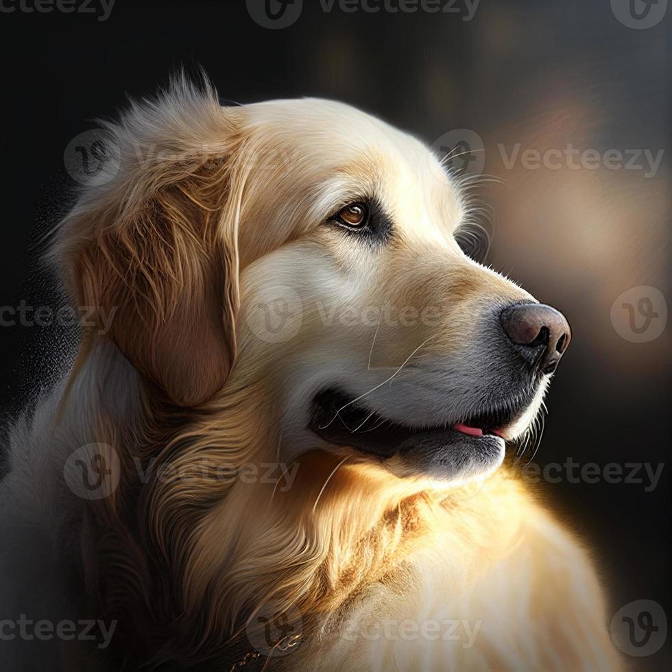 dog golden retriever close up face image photo