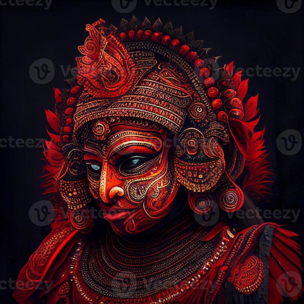 gulikan theyyam ,worship culture of kerala image photo