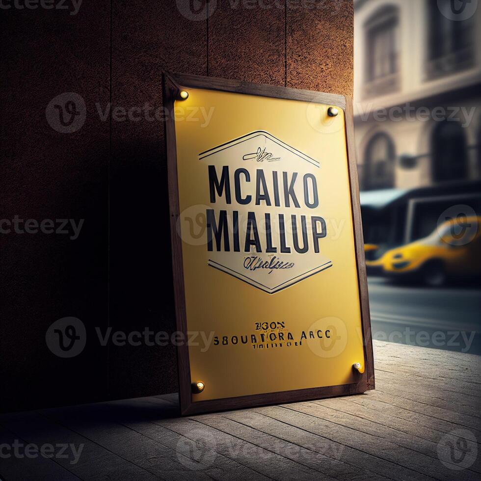 sign board mockup photo