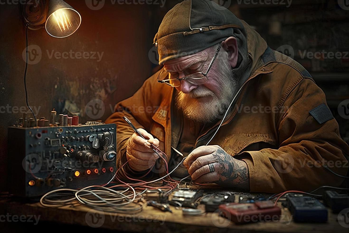 soldering image with iron kit photo