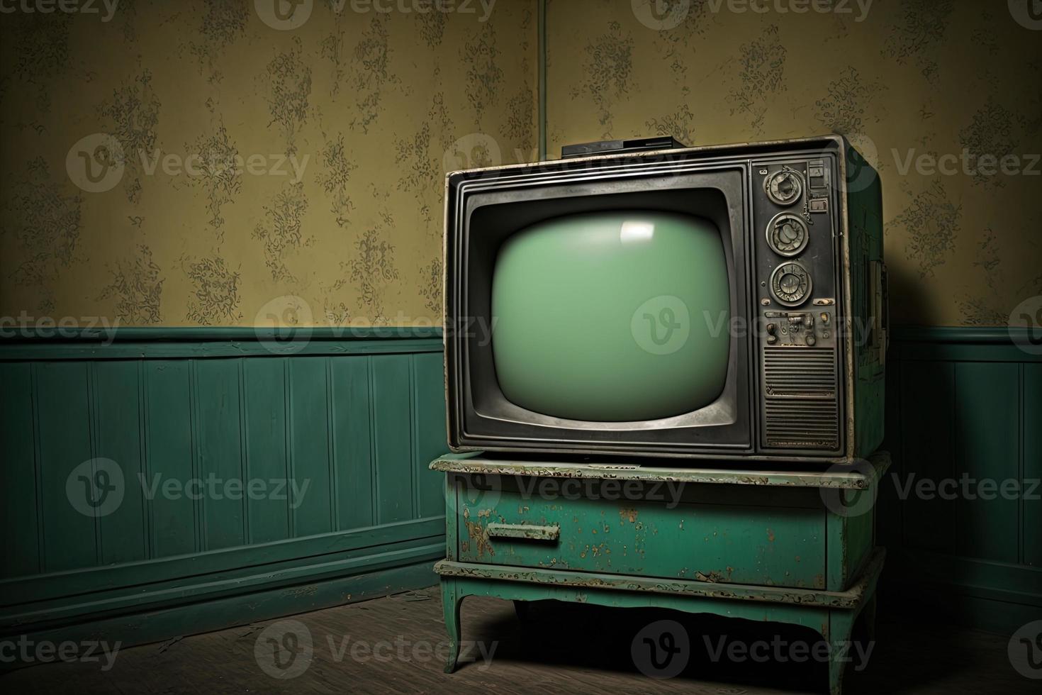 old tv stock photo