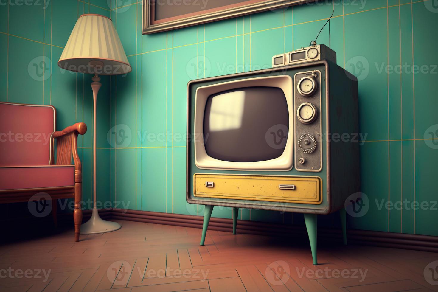 old tv stock photo