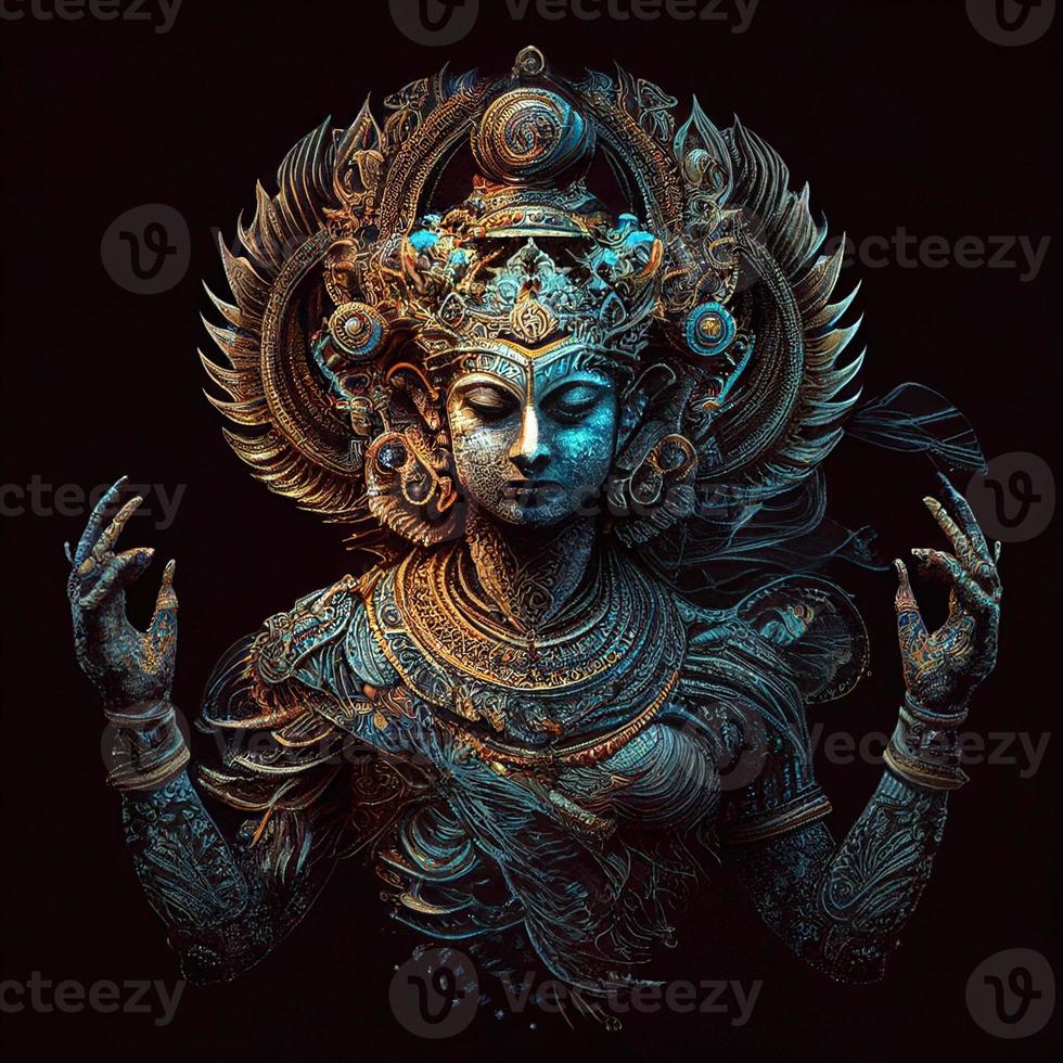 The God of Preservation is Lord Vishnu. photo