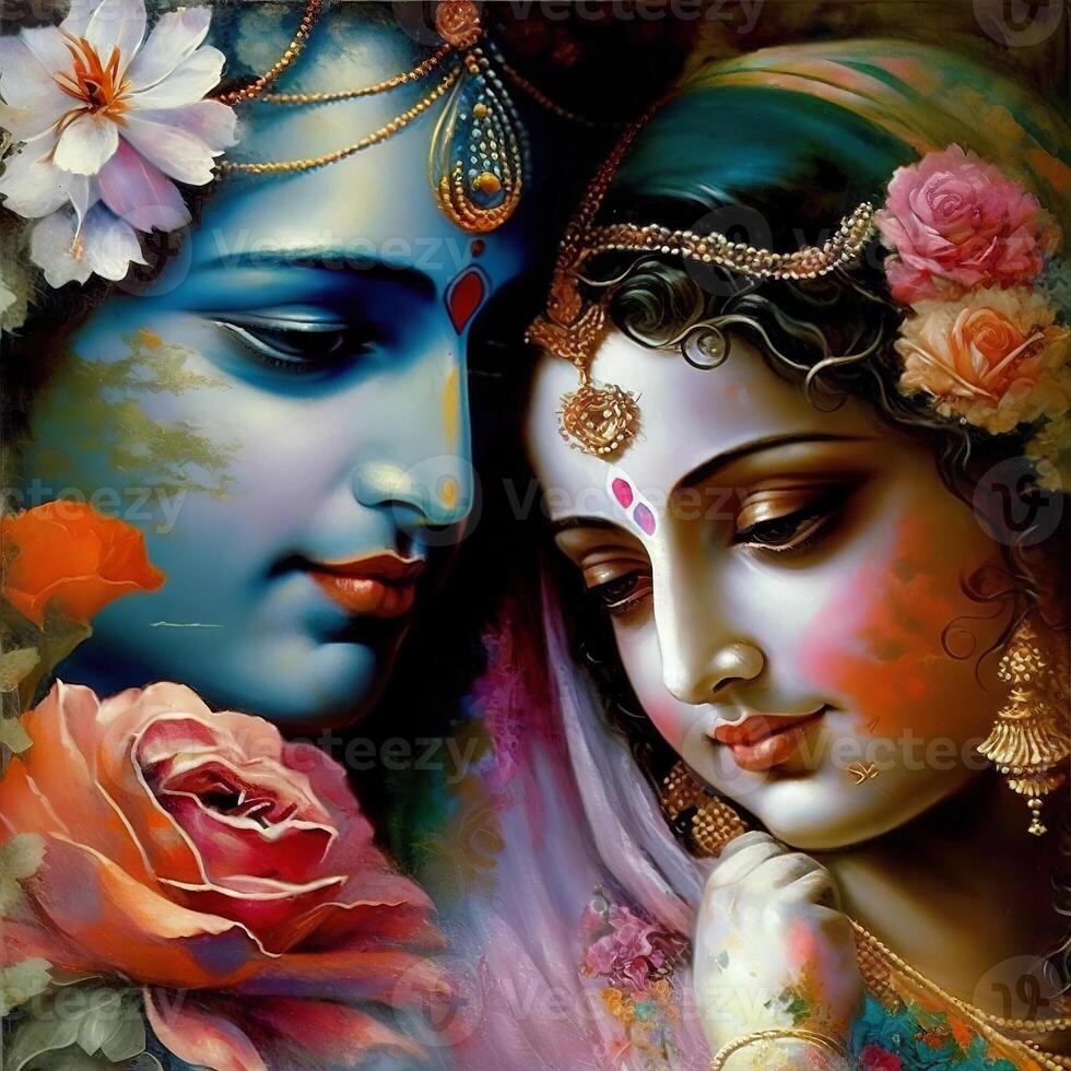 radha krishna love concept image generative AI 22249961 Stock ...