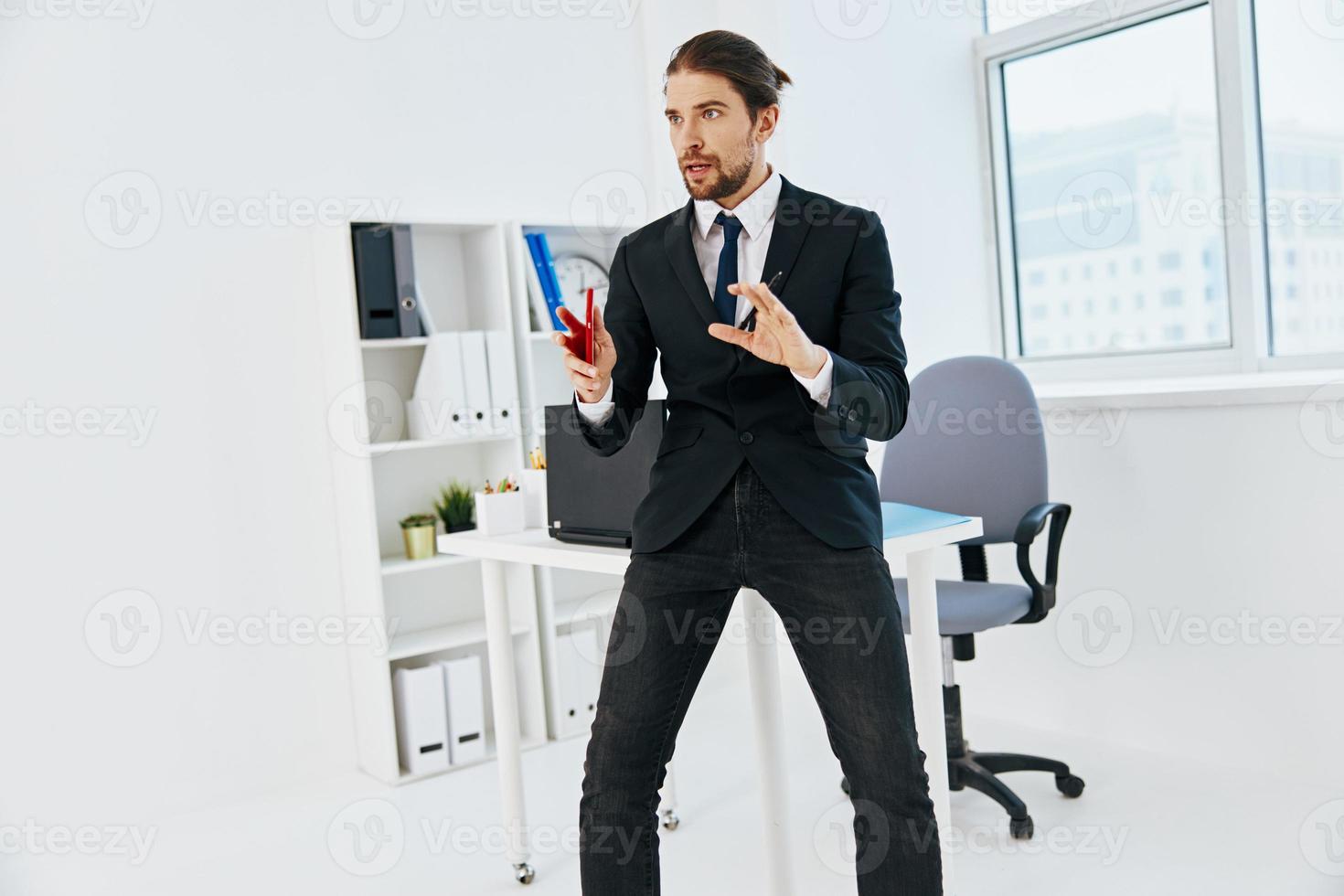 businessman official documents work office executive photo