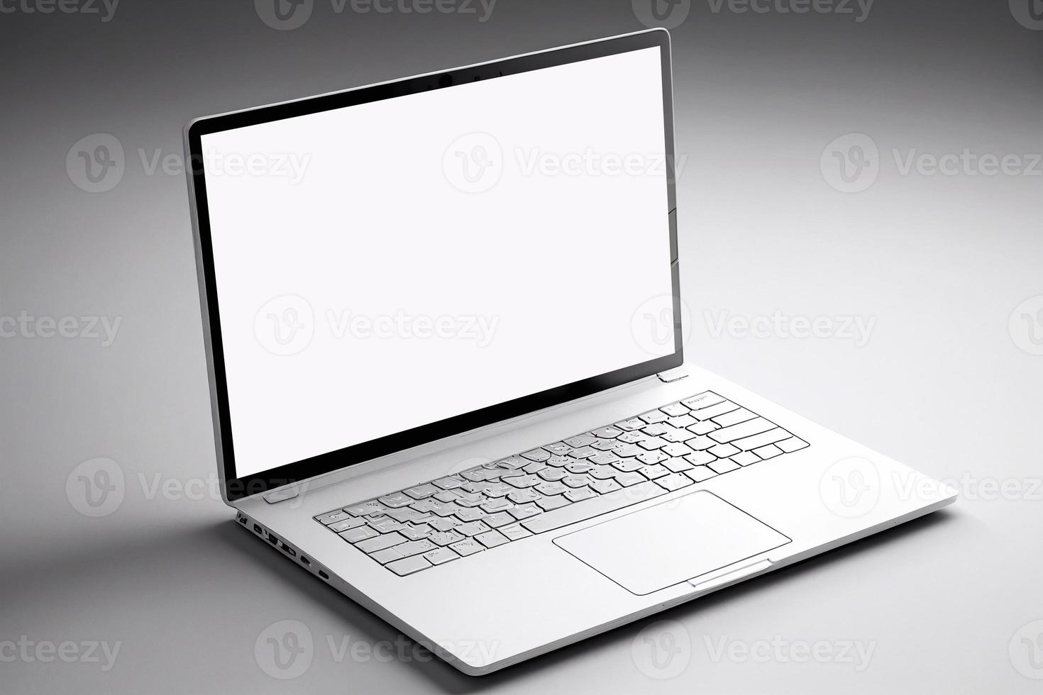 Laptop monitor flat icon illustration AI photo