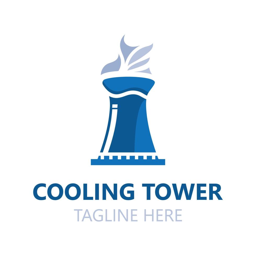 Cooling Tower logo image design, energy industry station vector