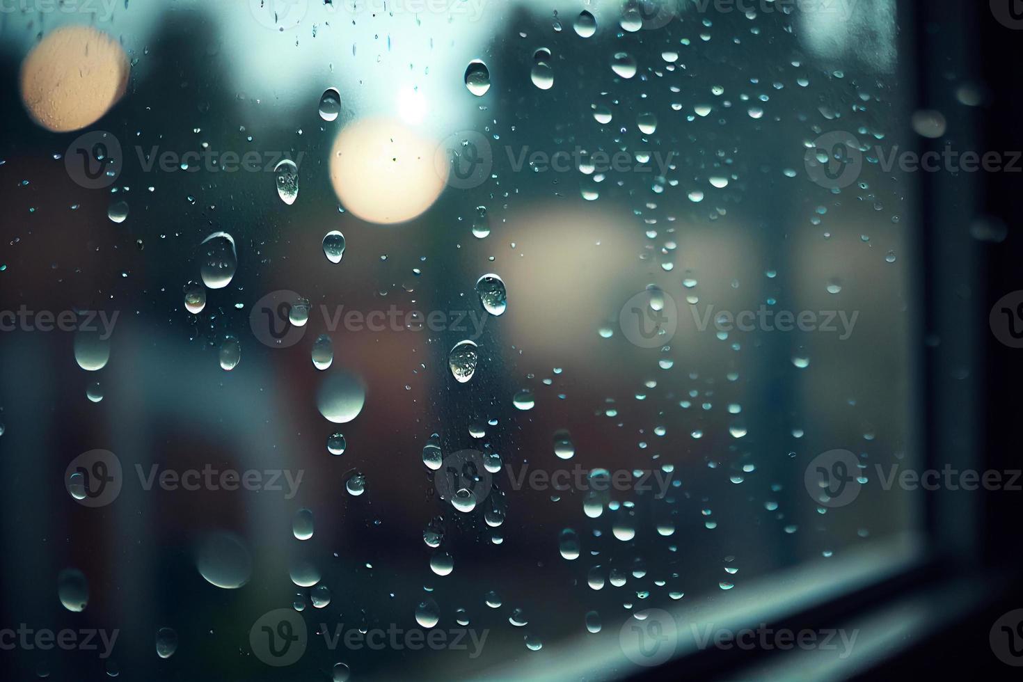 Water rain drops or steam shower isolated on white background. Realistic pure droplets condensed.  clear vapor bubbles on window glass surface for your design. AI photo