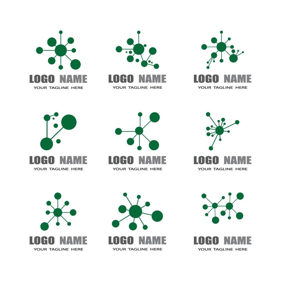 Molecule logo illustration vector template