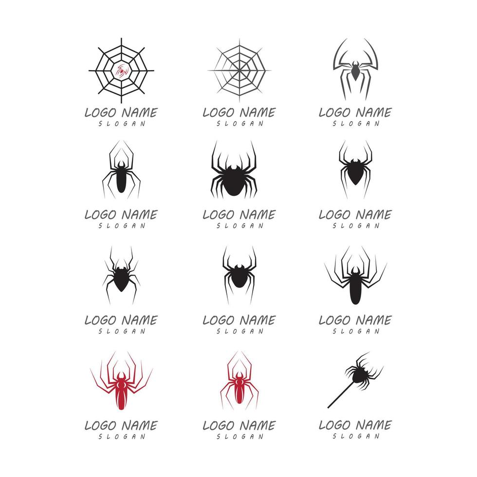 araña logo modelo vector símbolo diseño