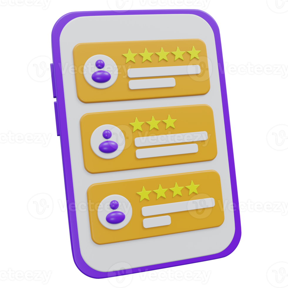 online customer review 3d rendering icon illustration, png transparent background, shopping and retail