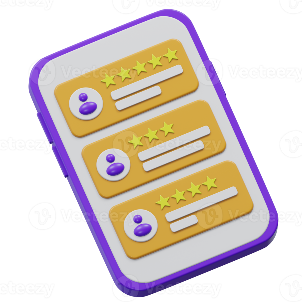 online customer review 3d rendering icon illustration, png transparent background, shopping and retail
